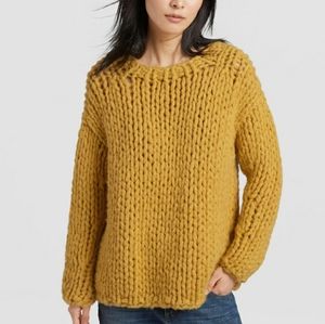 Eileen Fisher Hand-knit Peruvian Alpaca Box-top chunky Sweater Size Small